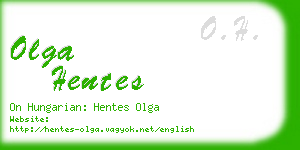 olga hentes business card